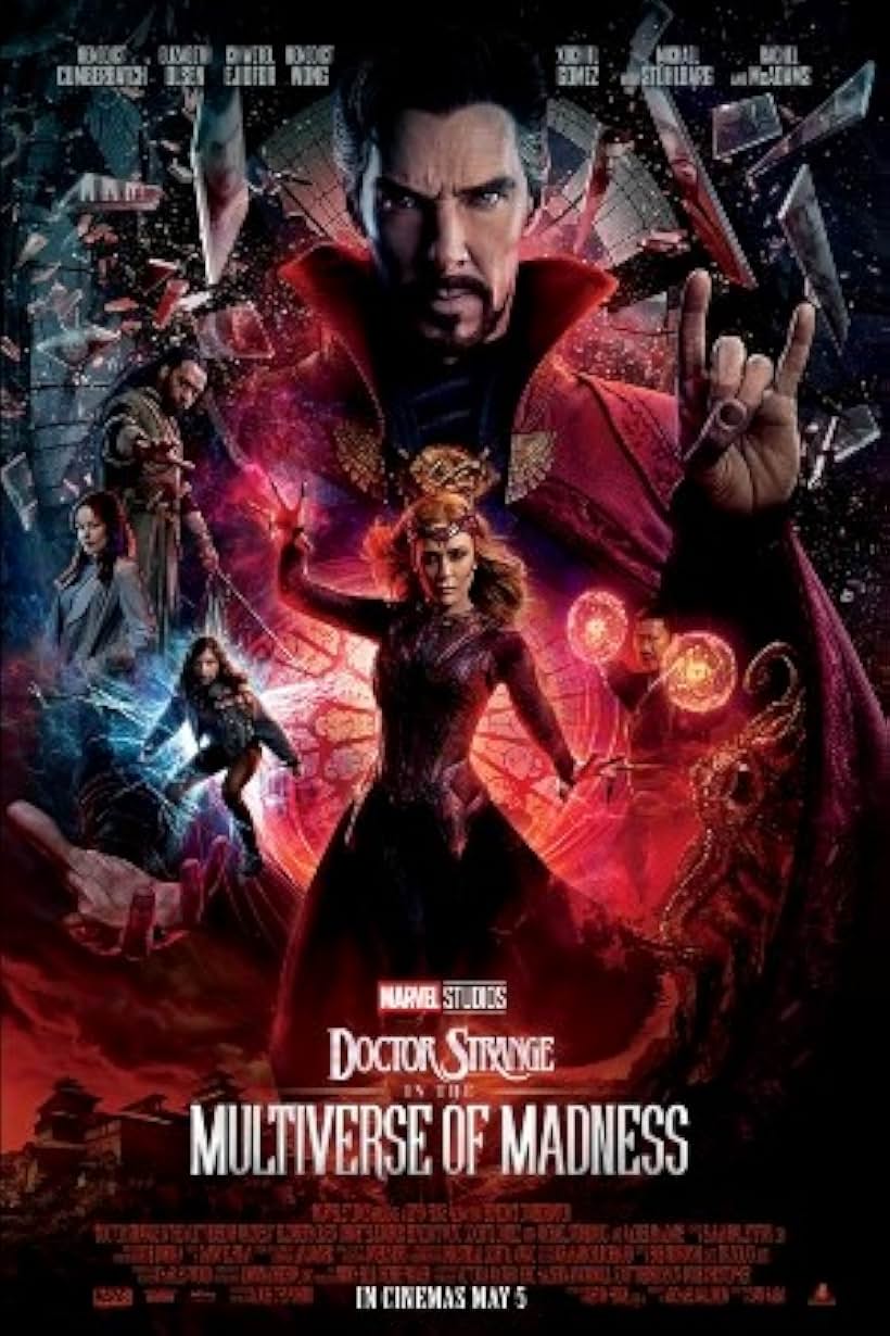 Chiwetel Ejiofor, Elizabeth Olsen, Benedict Wong, Rachel McAdams, Benedict Cumberbatch, and Xochitl Gomez in Doctor Strange in the Multiverse of Madness (2022)