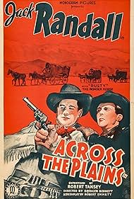 Dennis Moore, Jack Randall, and Rusty the Horse in Across the Plains (1939)