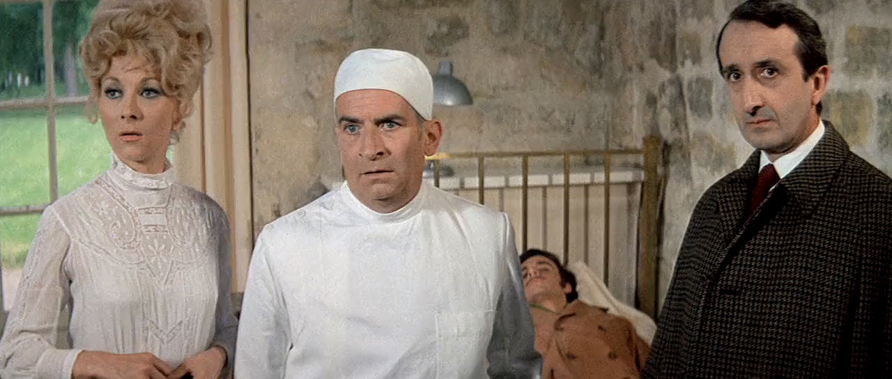 Louis de Funès, Bernard Alane, Claude Gensac, and Pascal Mazzotti in Hibernatus (1969)