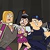 Julie Lemieux, Scott McCord, Nicole Stamp, and Evany Rosen in Total Drama Presents: The Ridonculous Race (2015)