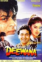 Divya Bharti, Rishi Kapoor, and Shah Rukh Khan in Deewana (1992)