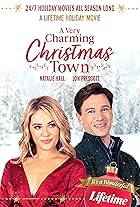 Jon Prescott and Natalie Hall in A Very Charming Christmas Town (2020)