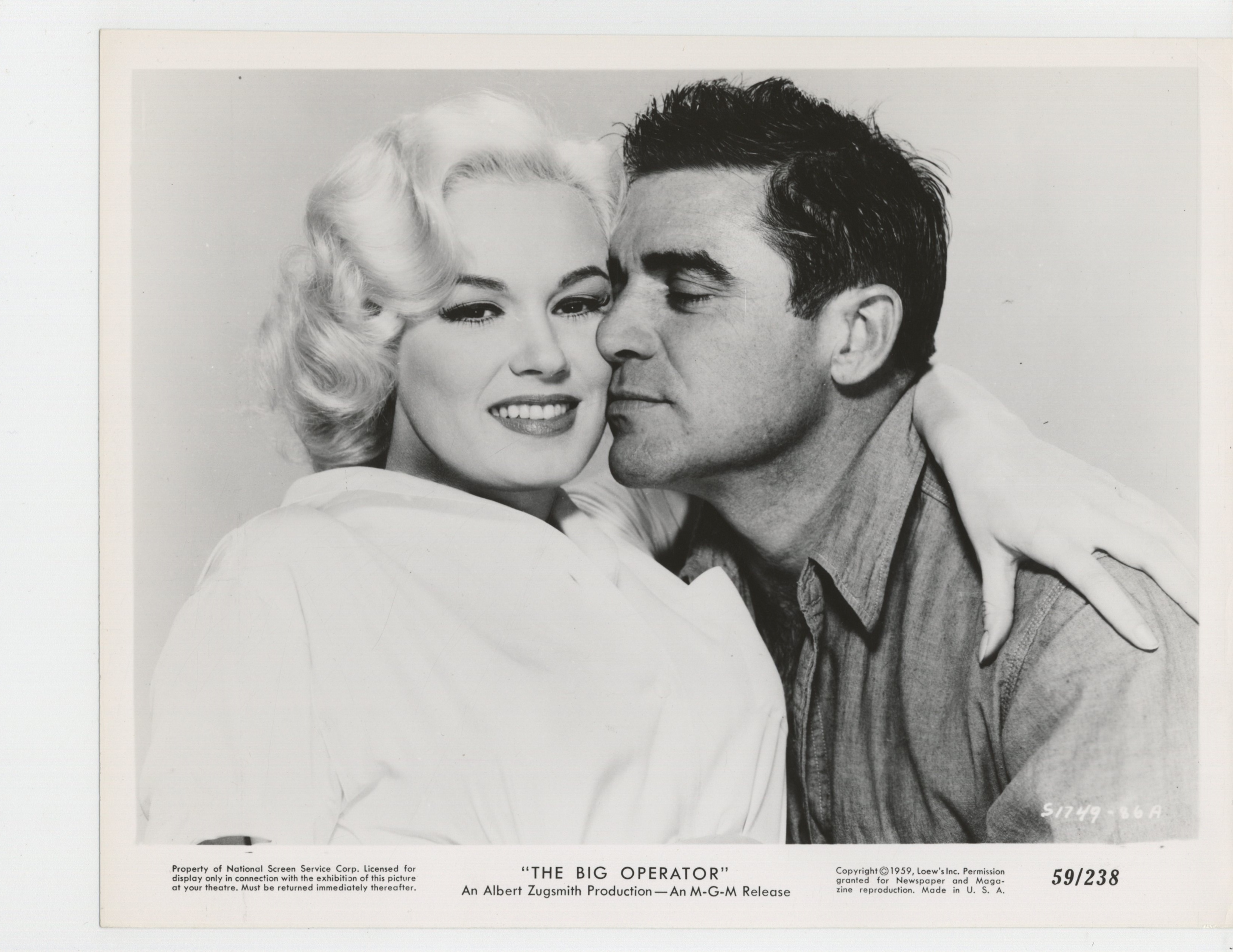 Steve Cochran and Mamie Van Doren in The Big Operator (1959)