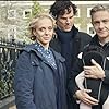 Amanda Abbington, Martin Freeman, and Benedict Cumberbatch in Sherlock (2010)