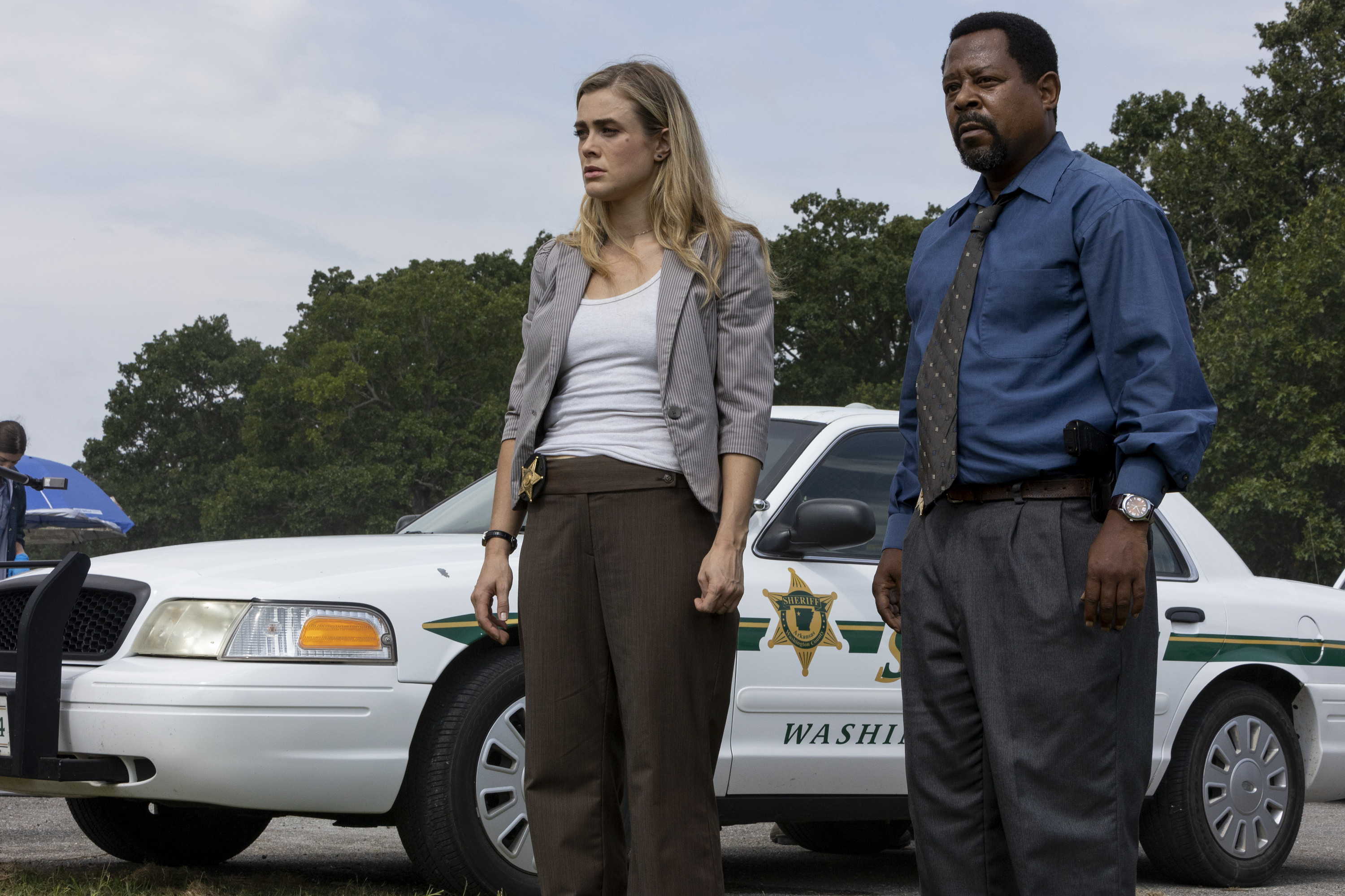 Martin Lawrence and Melissa Roxburgh in Mindcage (2022)