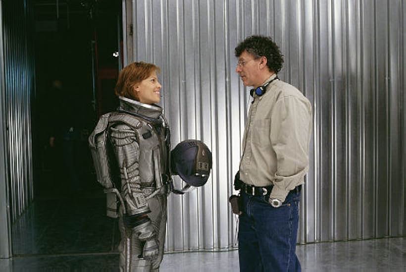 Jon Amiel and Hilary Swank in The Core (2003)