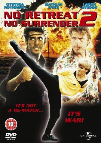 Cynthia Rothrock, Loren Avedon, and Max Thayer in No Retreat, No Surrender 2 (1987)