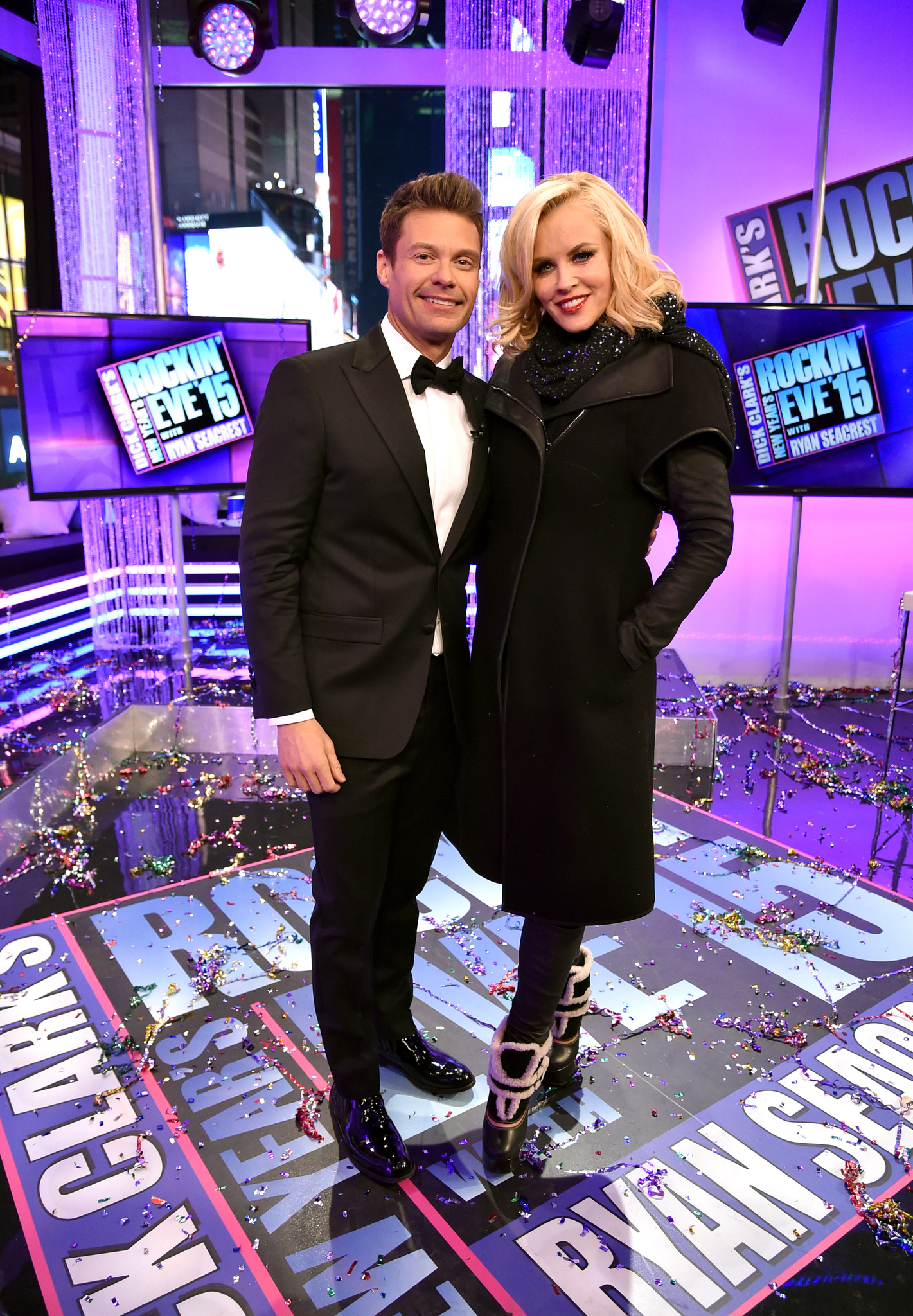 Jenny McCarthy-Wahlberg and Ryan Seacrest at an event for Dick Clark's Primetime New Year's Rockin' Eve with Ryan Seacrest 2015 (2014)