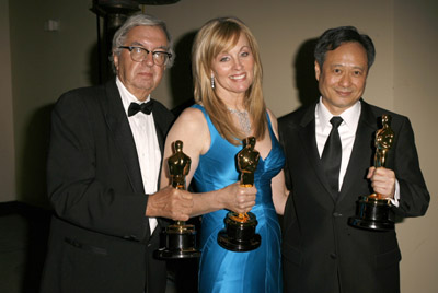 Ang Lee, Larry McMurtry, and Diana Ossana at an event for The 78th Annual Academy Awards (2006)