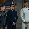 Wilson Cruz, Blu del Barrio, and Ian Alexander in Star Trek: Discovery (2017)