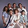 Neil Patrick Harris, Mitchell Anderson, Max Casella, Kathryn Layng, Belinda Montgomery, Lawrence Pressman, and James Sikking in Doogie Howser, M.D. (1989)