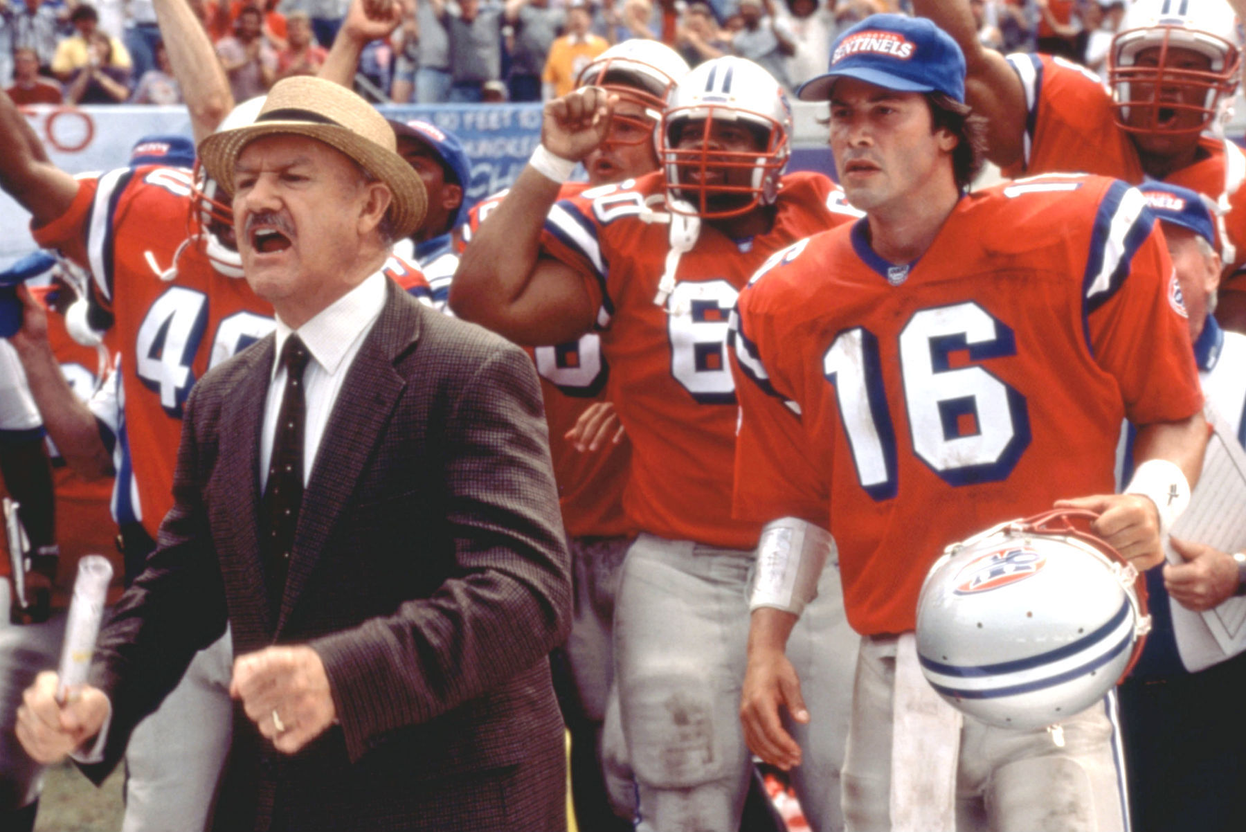 Keanu Reeves and Gene Hackman in The Replacements (2000)