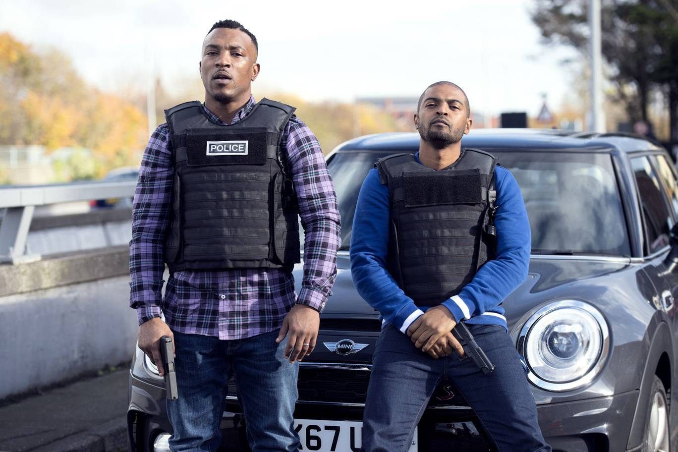 Noel Clarke and Ashley Walters in Bulletproof (2018)