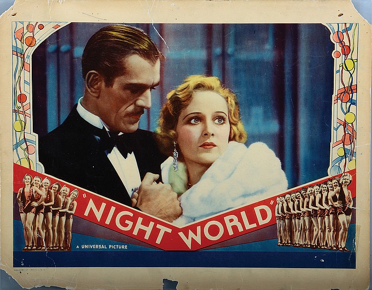 Boris Karloff and Dorothy Revier in Night World (1932)