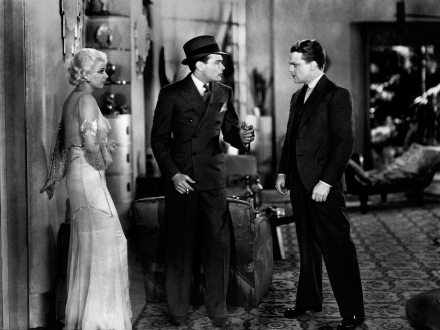 James Cagney, Jean Harlow, and Edward Woods in The Public Enemy (1931)