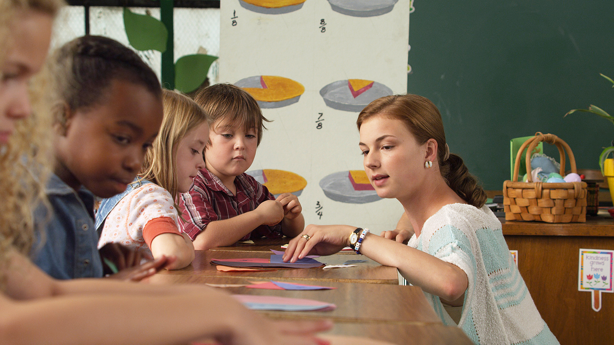 Emily VanCamp, Jack Nation, Leedy Corbin, and Michelle Sawunyama in Beyond the Blackboard (2011)