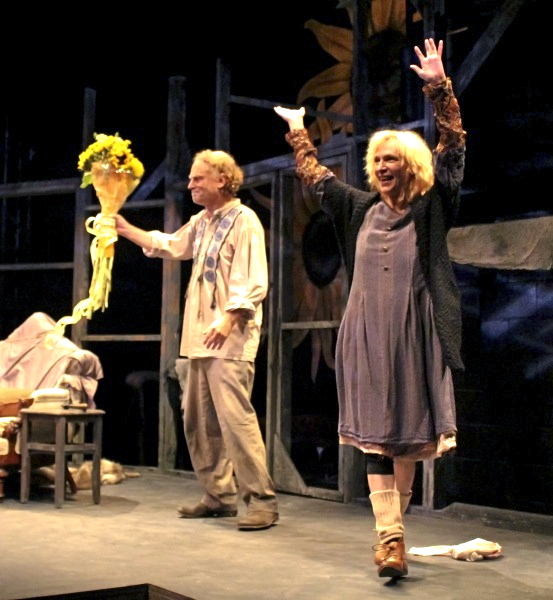 amanda plummer and brad dourif, curtain call for " the two character play" by tennesse williams , off broadway 2013