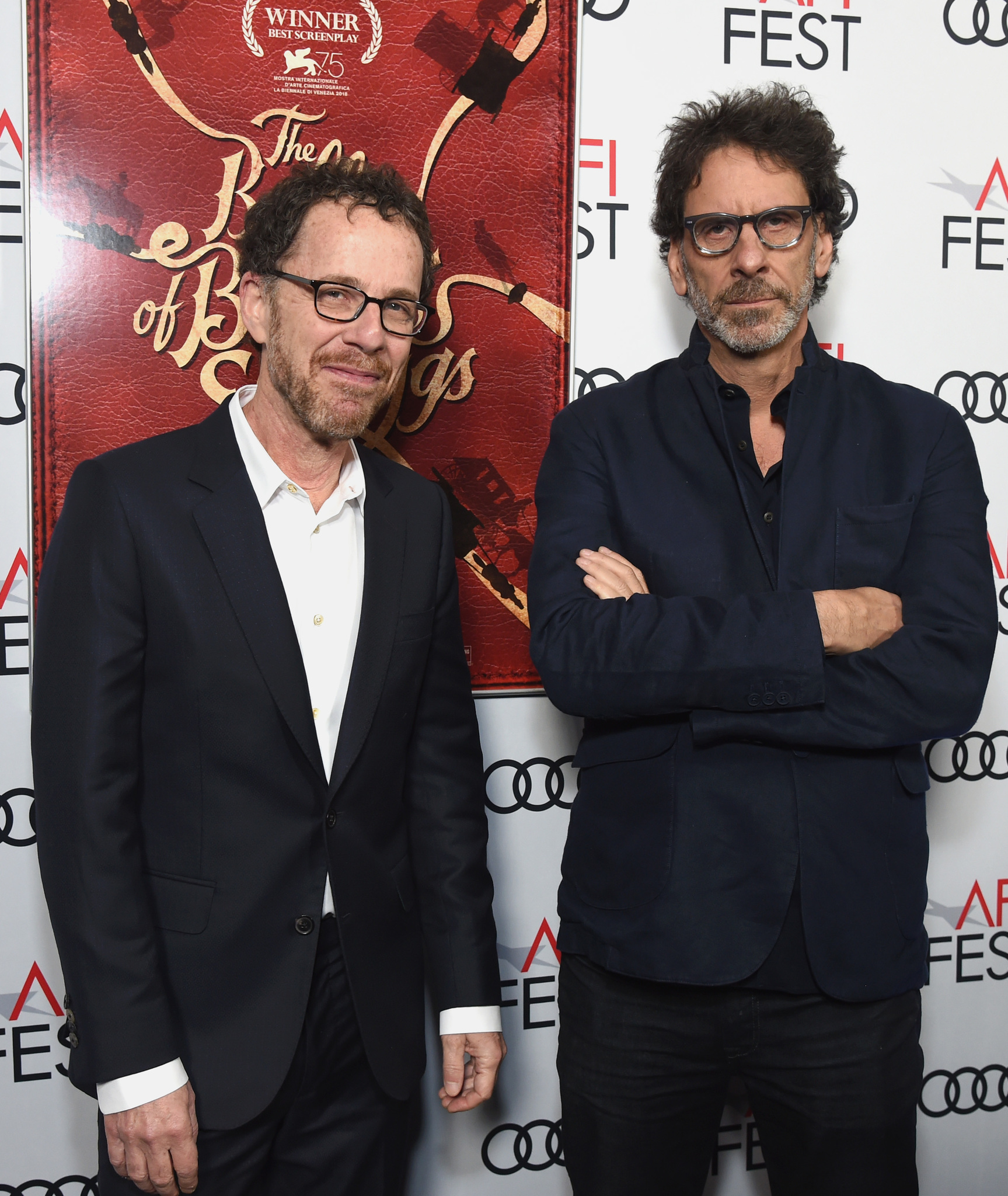 Ethan Coen and Joel Coen at an event for The Ballad of Buster Scruggs (2018)