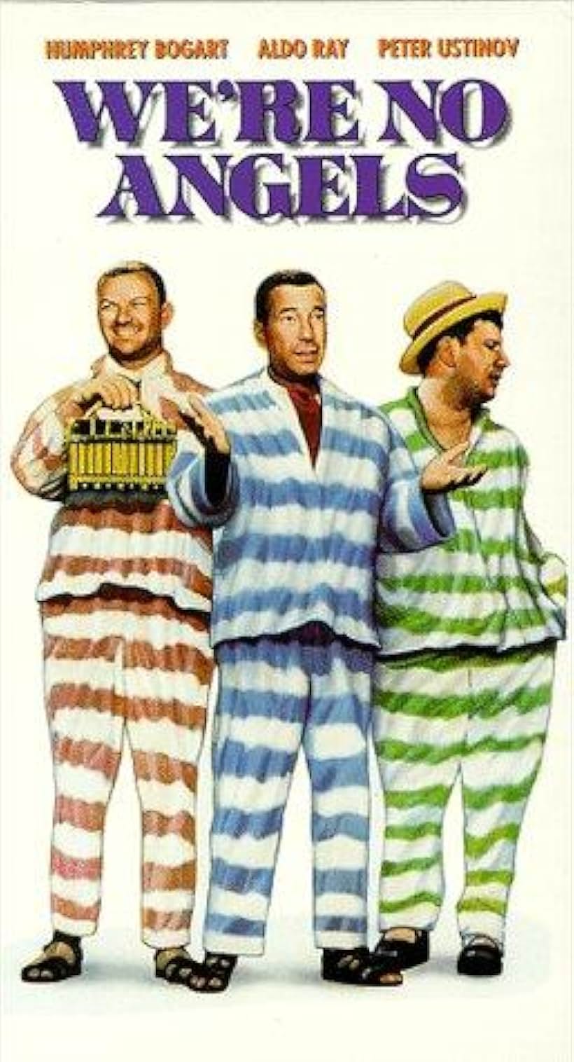 Humphrey Bogart, Peter Ustinov, and Aldo Ray in We're No Angels (1955)