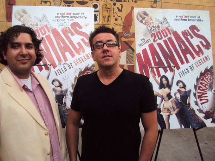 John Crockett and Brian McCulley at the "2001 Maniacs: Field of Screams" premiere in Los Angeles.