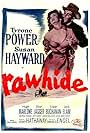 Tyrone Power and Susan Hayward in Rawhide (1951)