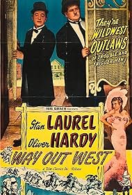 Oliver Hardy, Stan Laurel, and Sharon Lynn in Way Out West (1937)