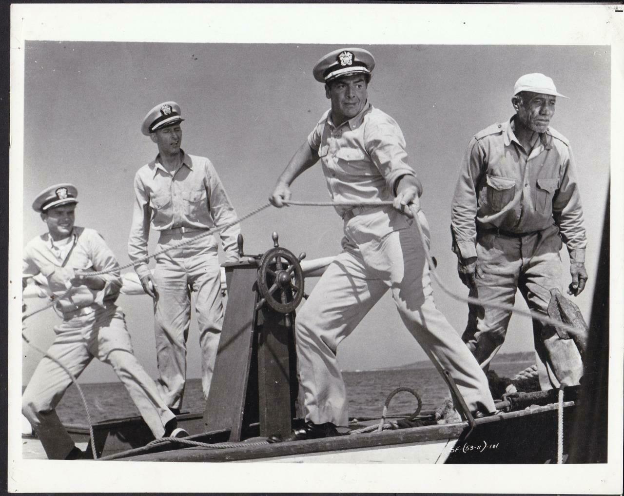 Victor Mature, Philip Coolidge, Jesús Hernández, and James Olson in The Sharkfighters (1956)