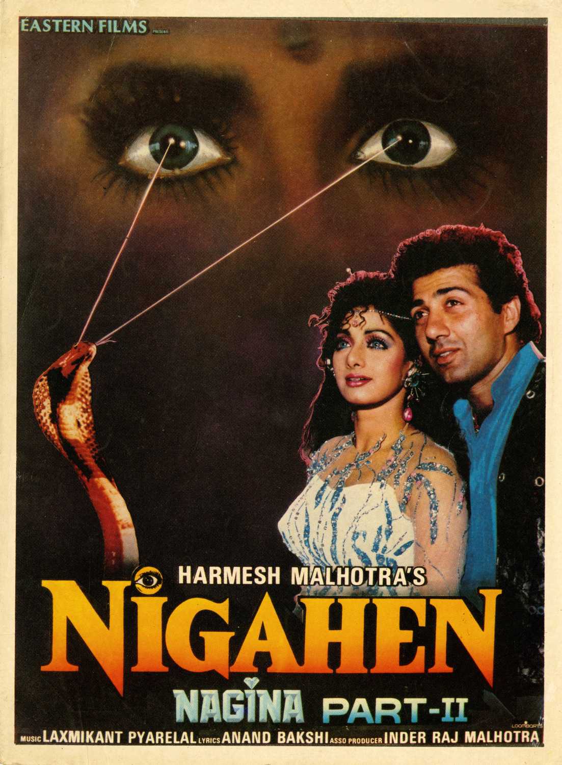 Sridevi and Sunny Deol in Nigahen: Nagina Part II (1989)