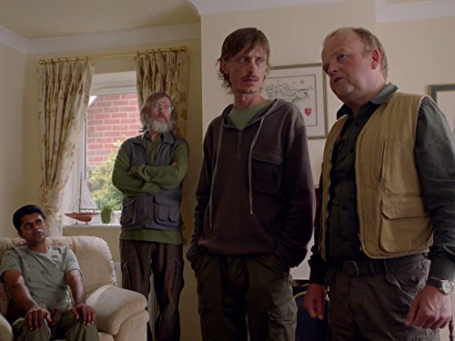 Mackenzie Crook, Toby Jones, Pearce Quigley, and Divian Ladwa in Detectorists (2014)