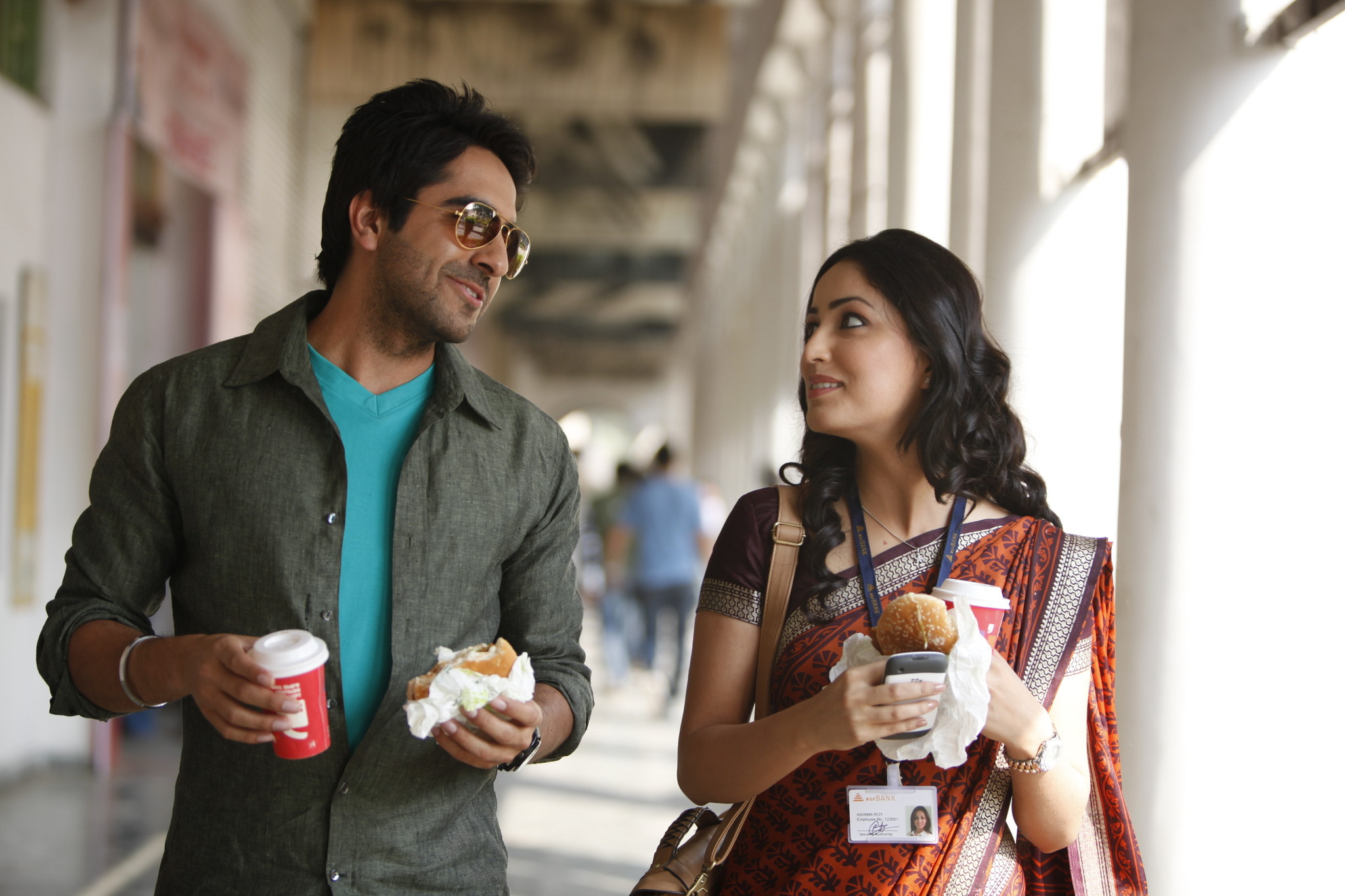 Yami Gautam and Ayushmann Khurrana in Vicky Donor (2012)