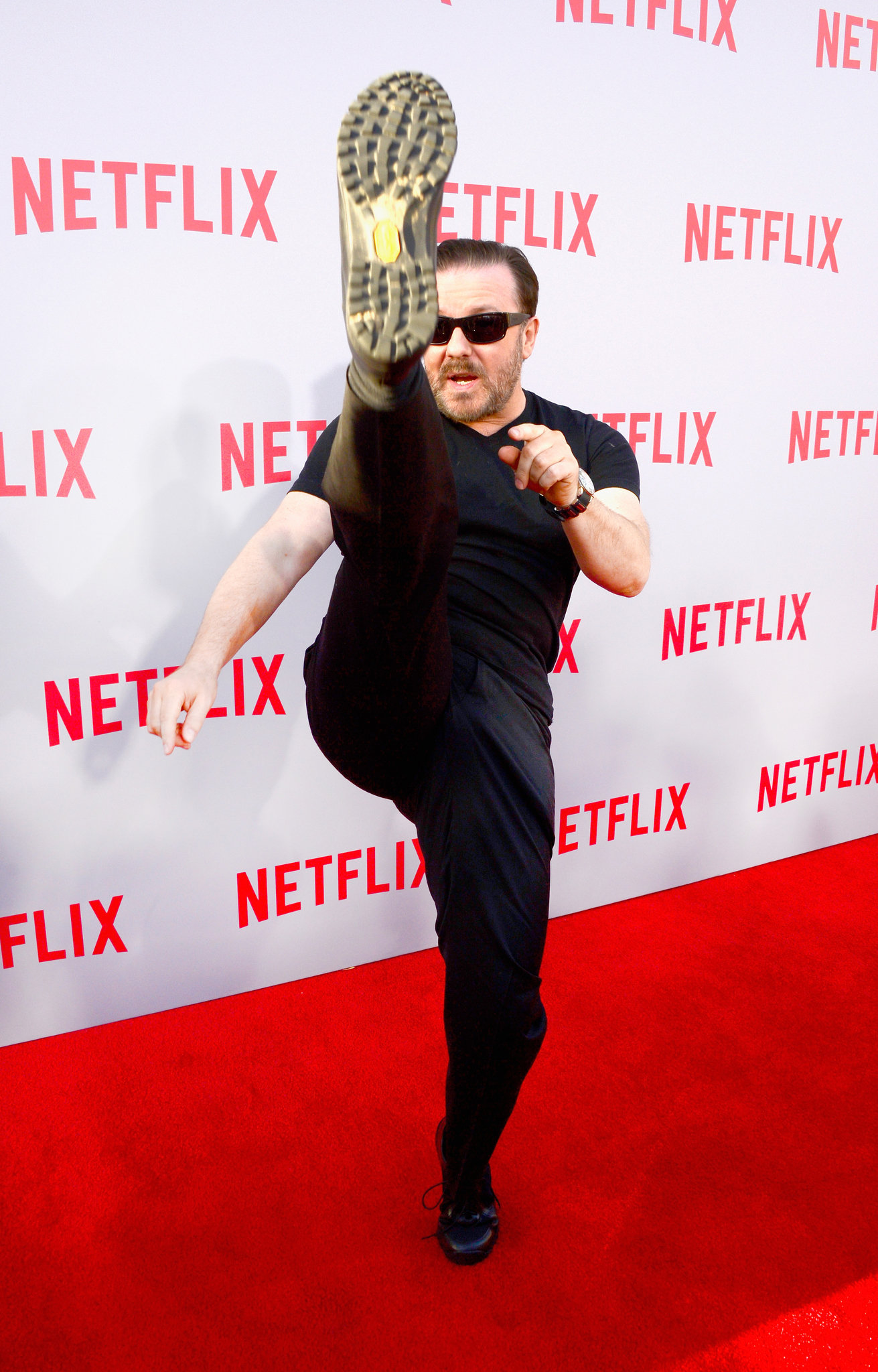 Ricky Gervais at an event for Derek (2012)