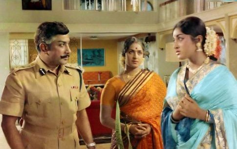 Shivaji Ganesan, K.R. Vijaya, and Prameela in Thanga Padhakkam (1974)