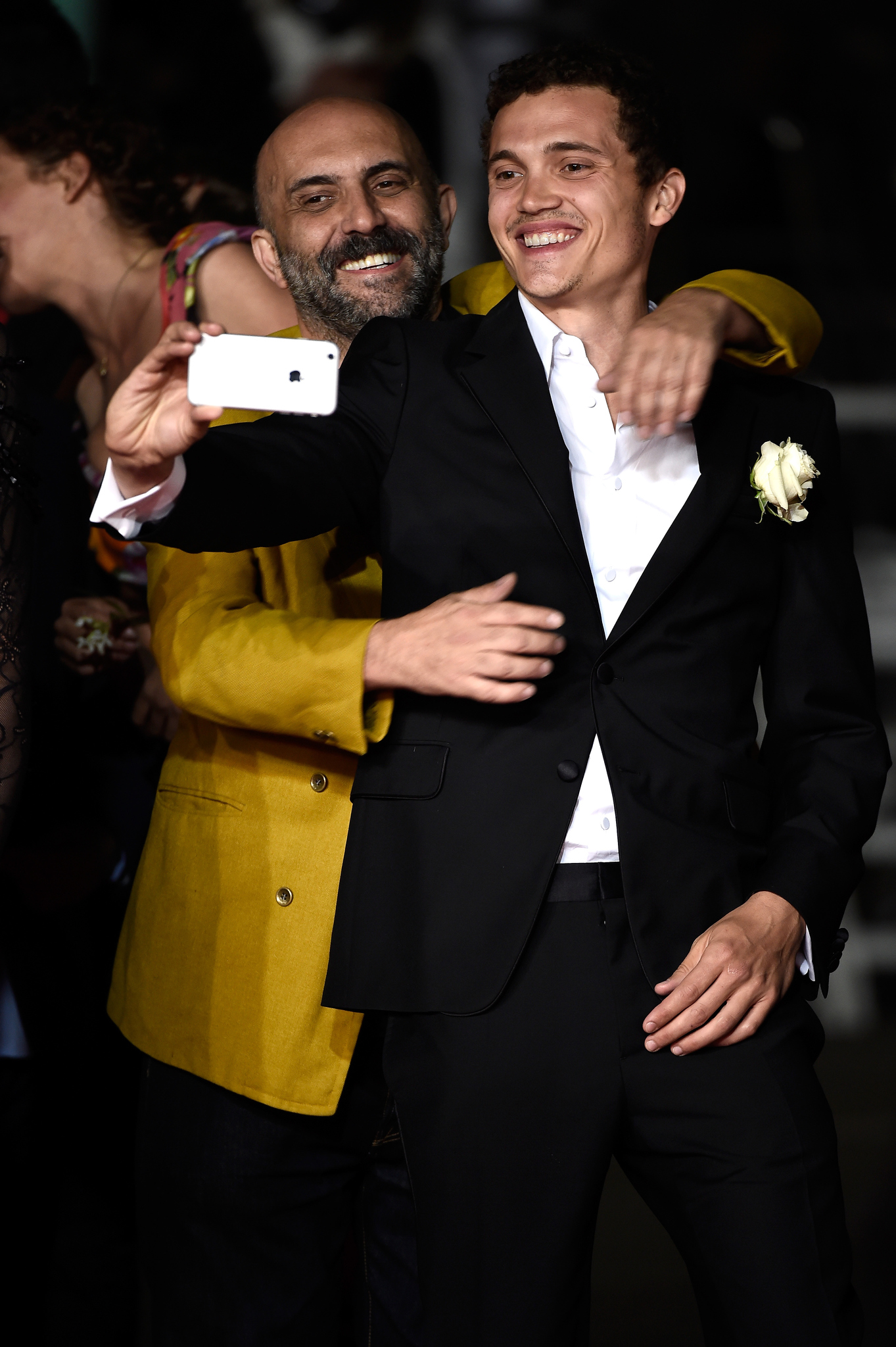 Gaspar Noé and Karl Glusman at an event for Love (2015)