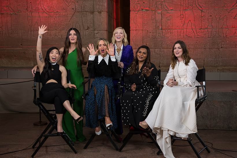 Sandra Bullock, Cate Blanchett, Anne Hathaway, Sarah Paulson, Mindy Kaling, and Awkwafina at an event for Ocean's Eight (2018)