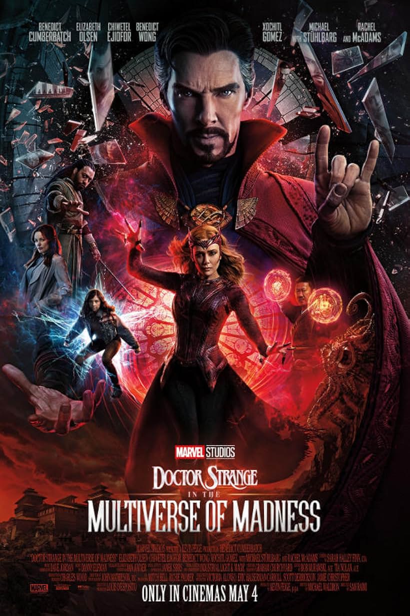 Chiwetel Ejiofor, Elizabeth Olsen, Benedict Wong, Rachel McAdams, Benedict Cumberbatch, and Xochitl Gomez in Doctor Strange in the Multiverse of Madness (2022)