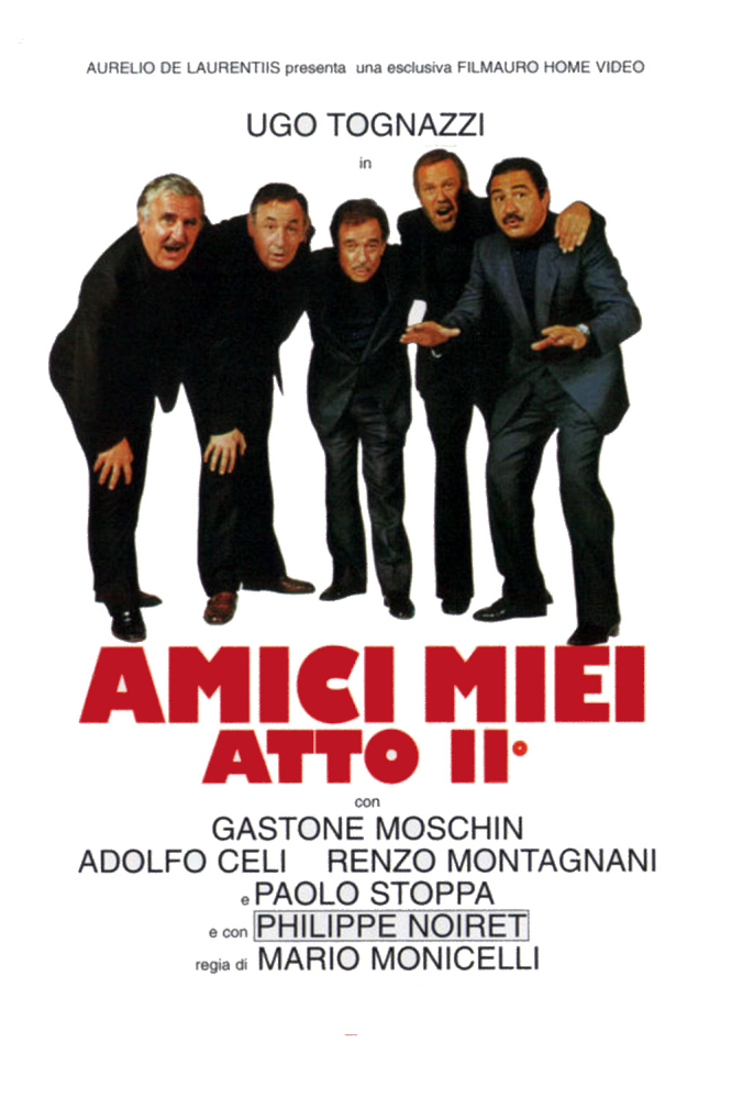 Adolfo Celi, Renzo Montagnani, Gastone Moschin, and Ugo Tognazzi in Amici miei - Atto II° (1982)