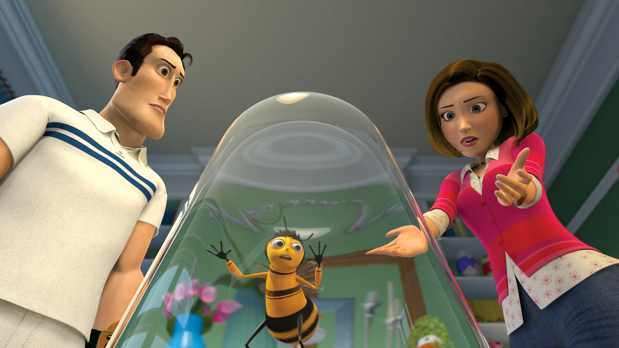 Renée Zellweger, Jerry Seinfeld, and Patrick Warburton in Bee Movie (2007)