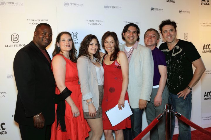 JT Richardson, LeighAnn Gould, Rebekah Espinosa, Kathryn Gould, John Crockett, John Paul Sharp, Brian McCulley at the premiere of "Three Sisters Laundry".