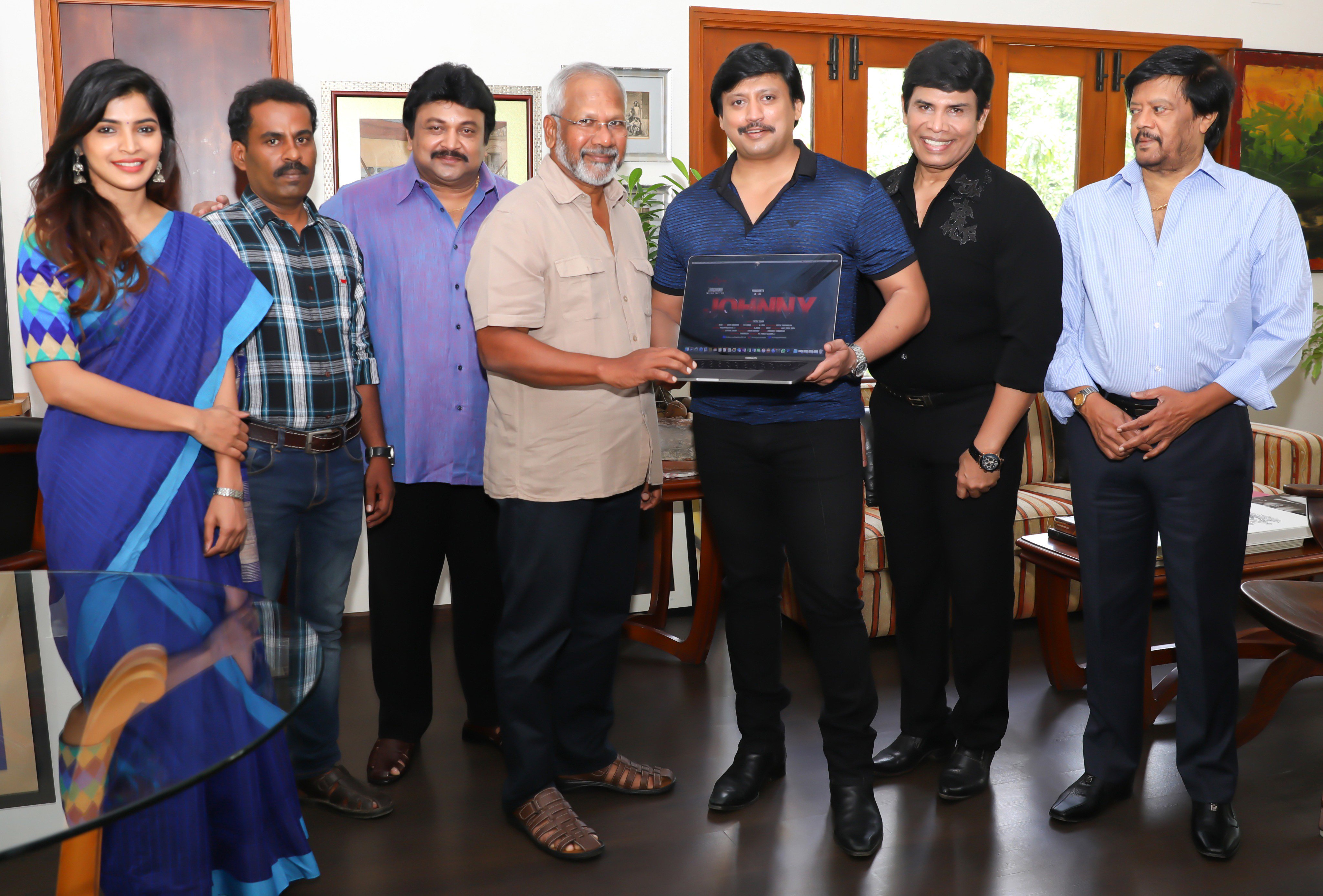 Prabhu, Prashanth, Mani Ratnam, B. Thyagarajan, Anandraj, and Sanchita Shetty at an event for Johnny (2018)