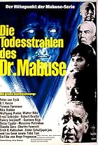 Wolfgang Preiss, Yvonne Furneaux, O.E. Hasse, Valéry Inkijinoff, Walter Rilla, and Peter van Eyck in The Death Ray of Dr. Mabuse (1964)