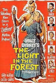 Wendell Corey, Joanne Dru, Carol Lynley, James MacArthur, and Fess Parker in The Light in the Forest (1958)