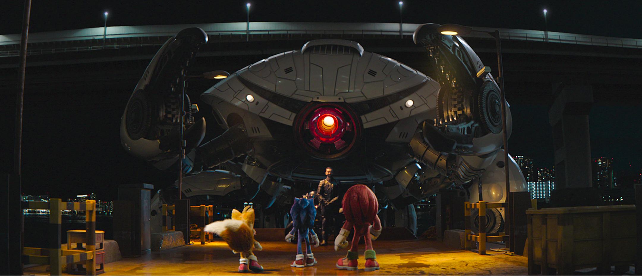 Idris Elba, Colleen O'Shaughnessey, Ben Schwartz, and Lee Majdoub in Sonic the Hedgehog 3 (2024)