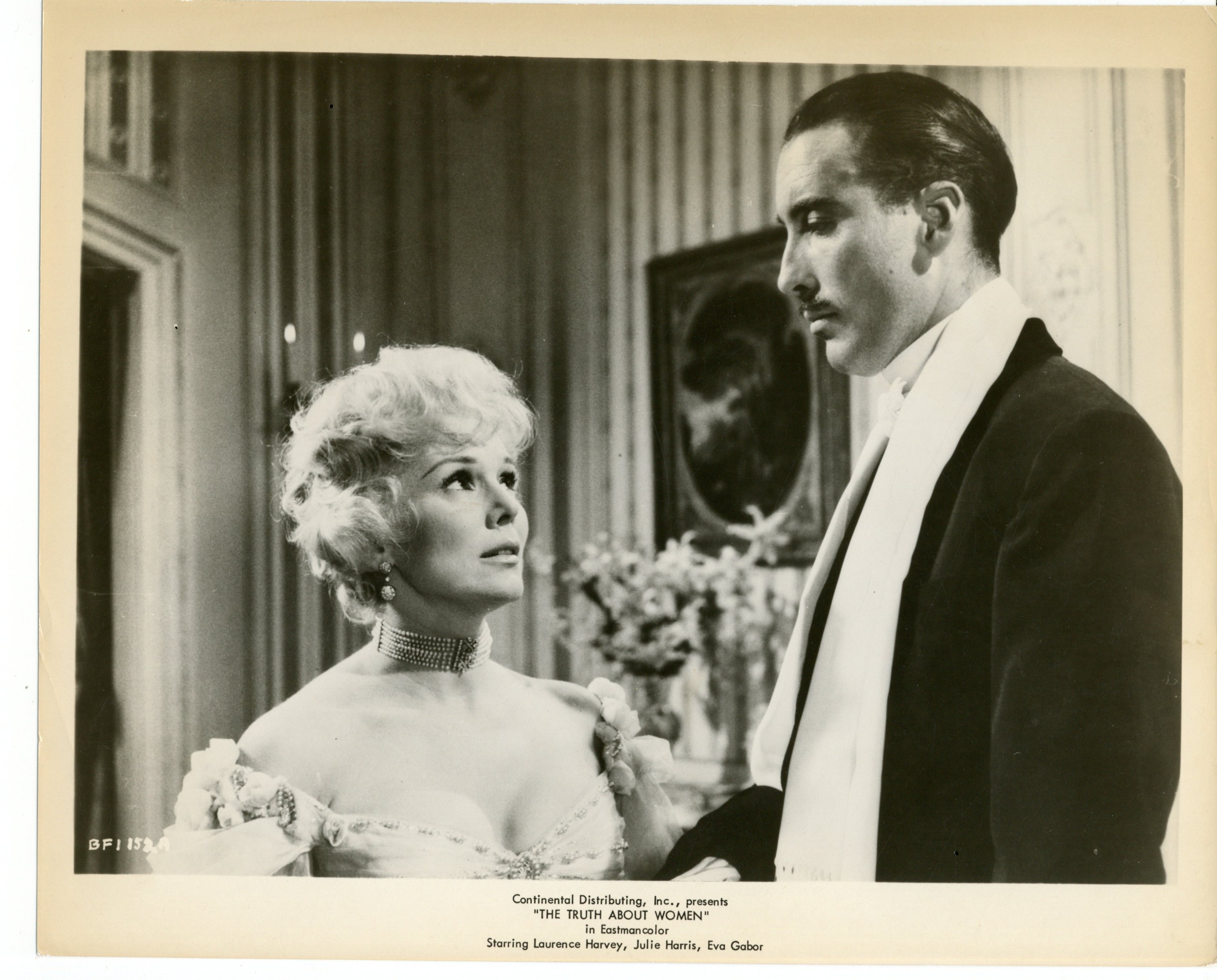 Christopher Lee and Eva Gabor in The Truth About Women (1957)