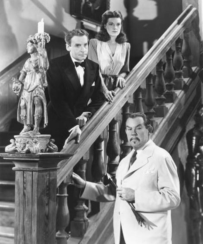 Henry Daniell, Lenita Lane, and Sidney Toler in Castle in the Desert (1942)