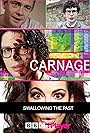 Simon Amstell, Martin Freeman, and Samantha Spiro in Carnage (2017)