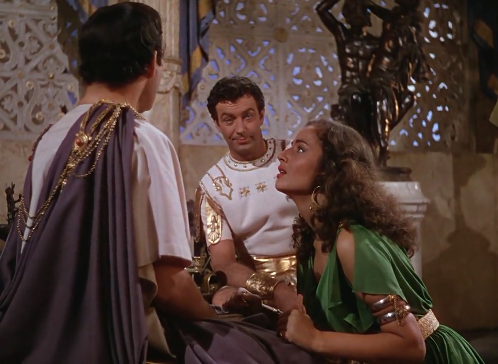 Robert Taylor, Marina Berti, and Leo Genn in Quo Vadis (1951)