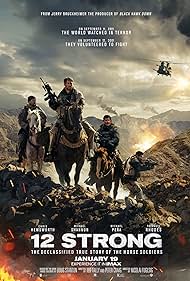 Thad Luckinbill, Lauren Chavez-Myers, Elsa Pataky, Michael Peña, Michael Shannon, Geoff Stults, Navid Negahban, Chris Hemsworth, Allison Gabriel, Kenneth Miller, Austin Stowell, Austin Hébert, and Trevante Rhodes in 12 Strong (2018)