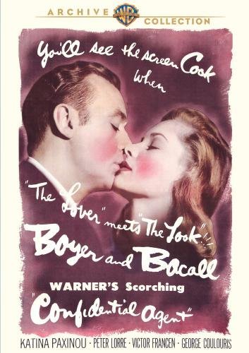 Lauren Bacall and Charles Boyer in Confidential Agent (1945)