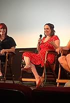 CineFemales panel with the winning filmmakers, Chelsey Goodan and Sarah Baker Grillo. Moderated by Alicia Malone. 