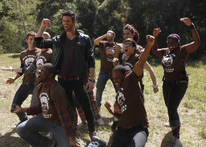 Garikayi Mutambirwa, Chris Salvatore, Rob Westin, and Aaron Milo in Eating Out: Drama Camp (2011)